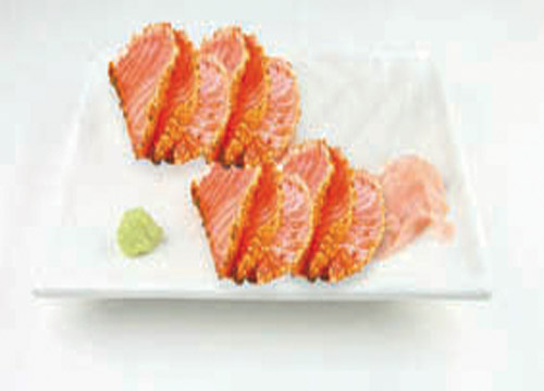 S35.Menu sashimi saumon mi-cuit